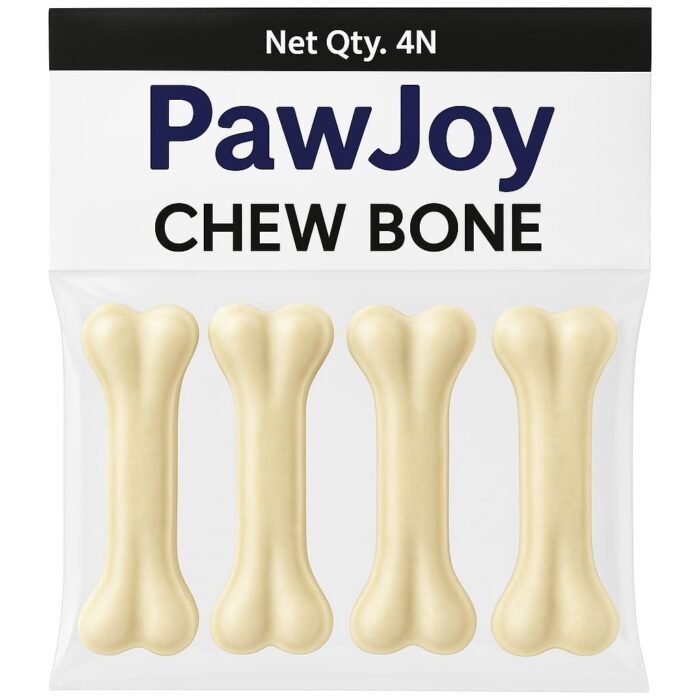 PawJoy Rawhide Dog Chew Bone 6 Inches, Chicken Flavour, Dog Treats, Delicious Bones Dogs, Puppy Snack 500 Grams