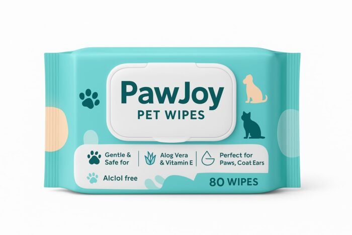 PawJoy Scented Cat Litter – 5kg | Plus One Pet Wipes | Super Fast Clumping, Odor Control, Fresh Citrus Fragrance, Low Dust Formula | Combo Pack