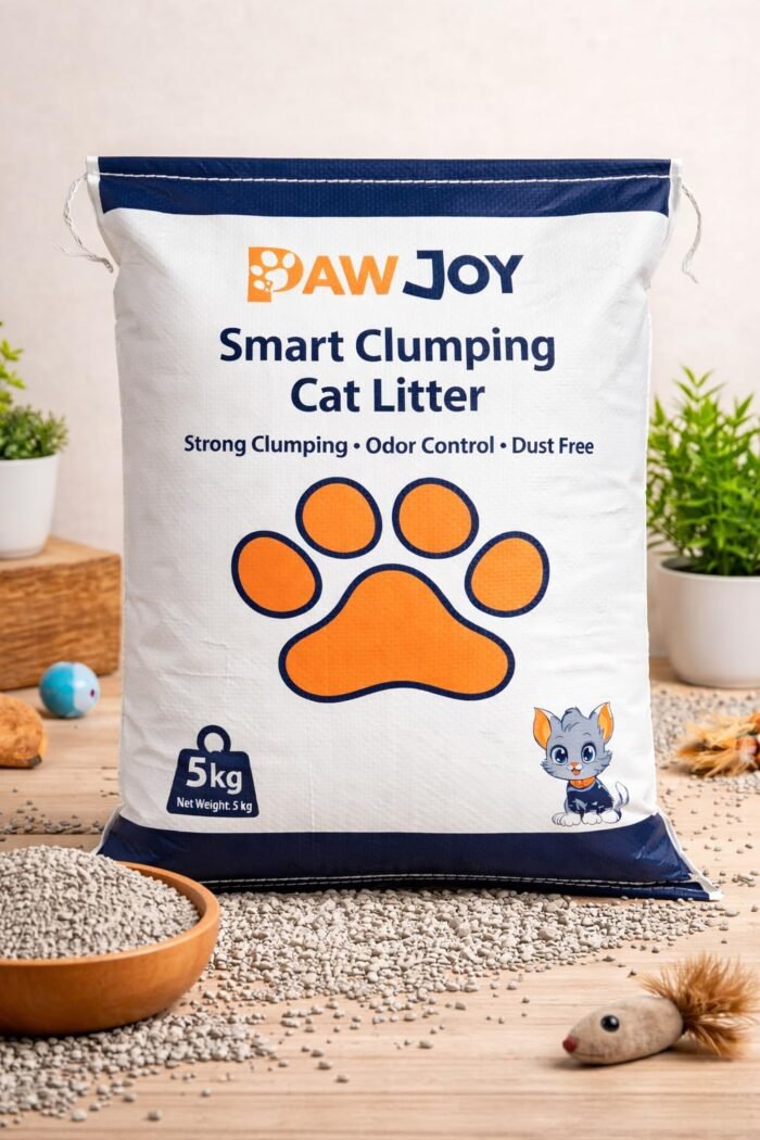 PawJoy Scented Cat Litter – 5kg | Super Fast Clumping, Odor Control, Lavender Fragrance, Low Dust Formula